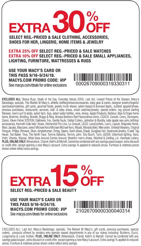 macy's current promo code.